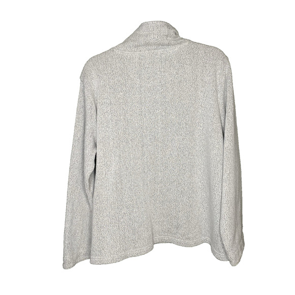 Orvis Cowl Neck Sweater Womens Large Gray Long Sleeve Cozy Pullover Normcore - Picture 2 of 9